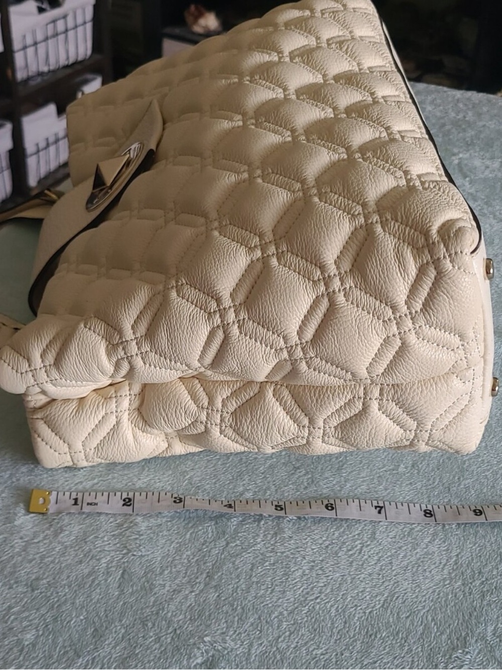 EUC Kate Spade Astor Court 'Elena' Quilted Leather Shoulder Bag - Picture 11 of 12